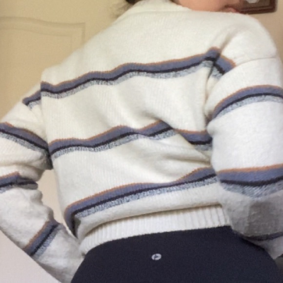 Beige Striped Sweater - Picture 3 of 5